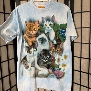 The Mountain Multicolor Cat Collage T-Shirt